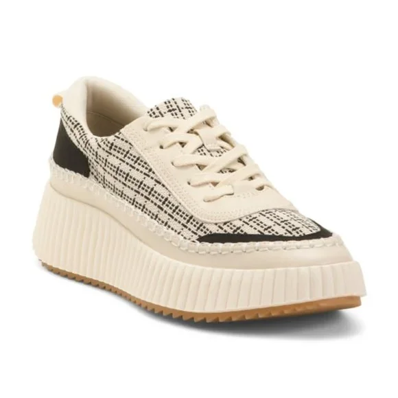 Dolce Vita Target Platform Sneakers Leather Sandals White Wedge